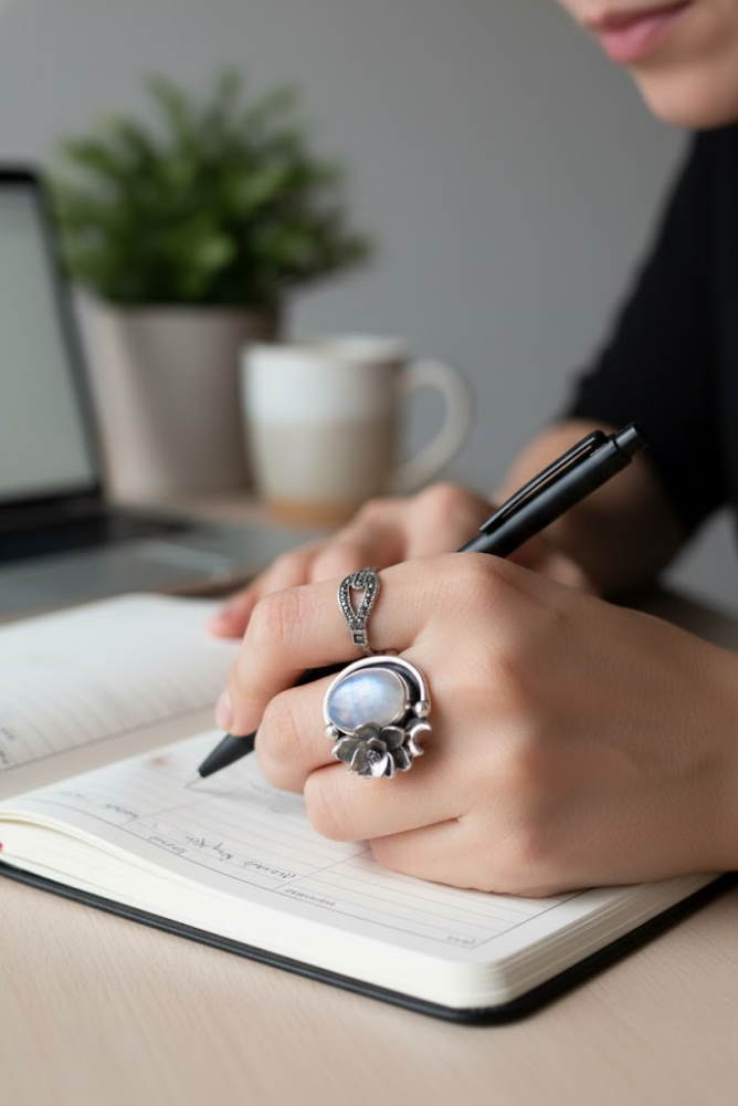 Enchanted Bloom Moonstone Ring, AR-7152