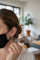 Pear Shape Garnet Earrings, AE-6738