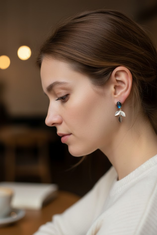 Labradorite Earrings, AE-6896