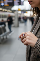 Bague Grenat Croissant de Lune AR-6541