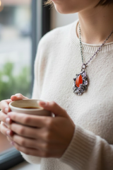 Autumn’s Wing: Carnelian Pendant, AR-7494