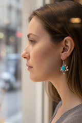 Pendientes Turquesa Floral Suroeste, AE-2119