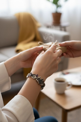 Garden of Flight – Amethyst & Butterfly Botanical Bracelet, AB-7672
