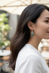 Maple Grove: Moss Agate Earrings, AE- 7267