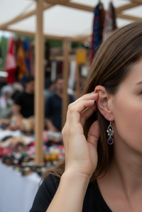 Violet Reverie: Amethyst Earrings, AE-7537