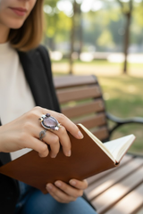 Starlit Blush — Rose Quartz & Pink Tourmaline Celestial Ring, AR-7728