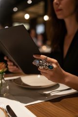 Anillo Labradorita &amp; Piedra Luna AR-6765