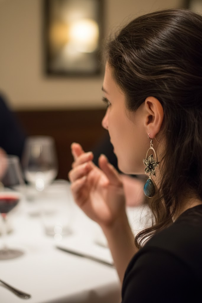 Lunar Ferns: Labradorite Earrings, AE-7536