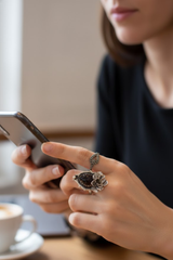 Floral Garnet Ring, AR-7415