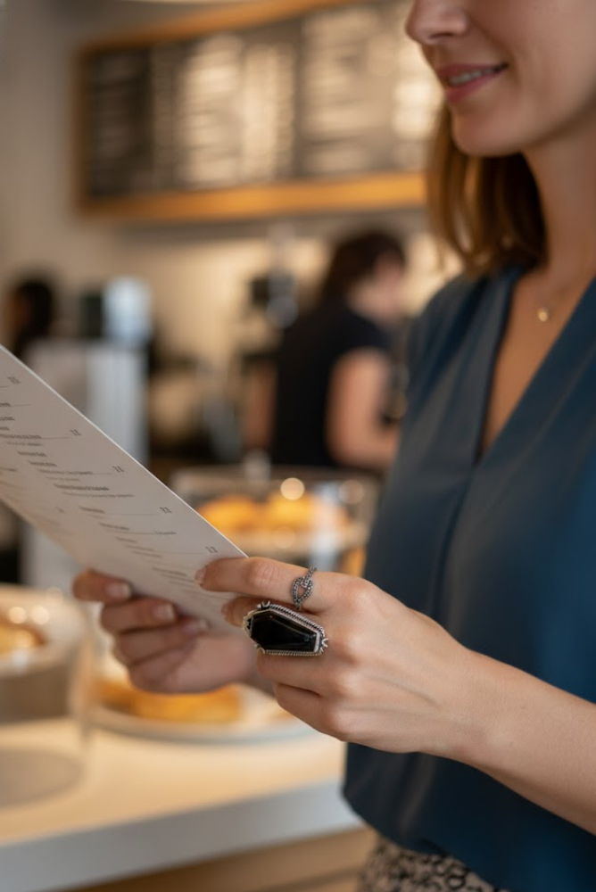 Anillo Ataúd Ónix Negro, AR-3038