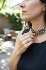Threads of Dawn: Golden Rutilated Quartz Choker, AN-7622