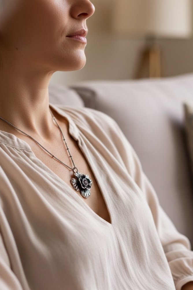 Ethereal Anemone – Floral Necklace, AP-7387