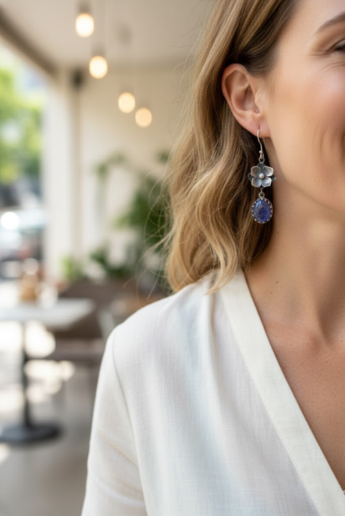 Tanzanite Earrings, AE-6827