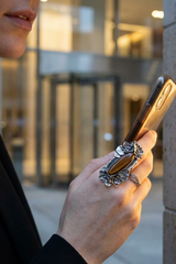 Anillo Ojo de Tigre Plata de Ley 925, Anillo Hecho a Mano, AR-1164