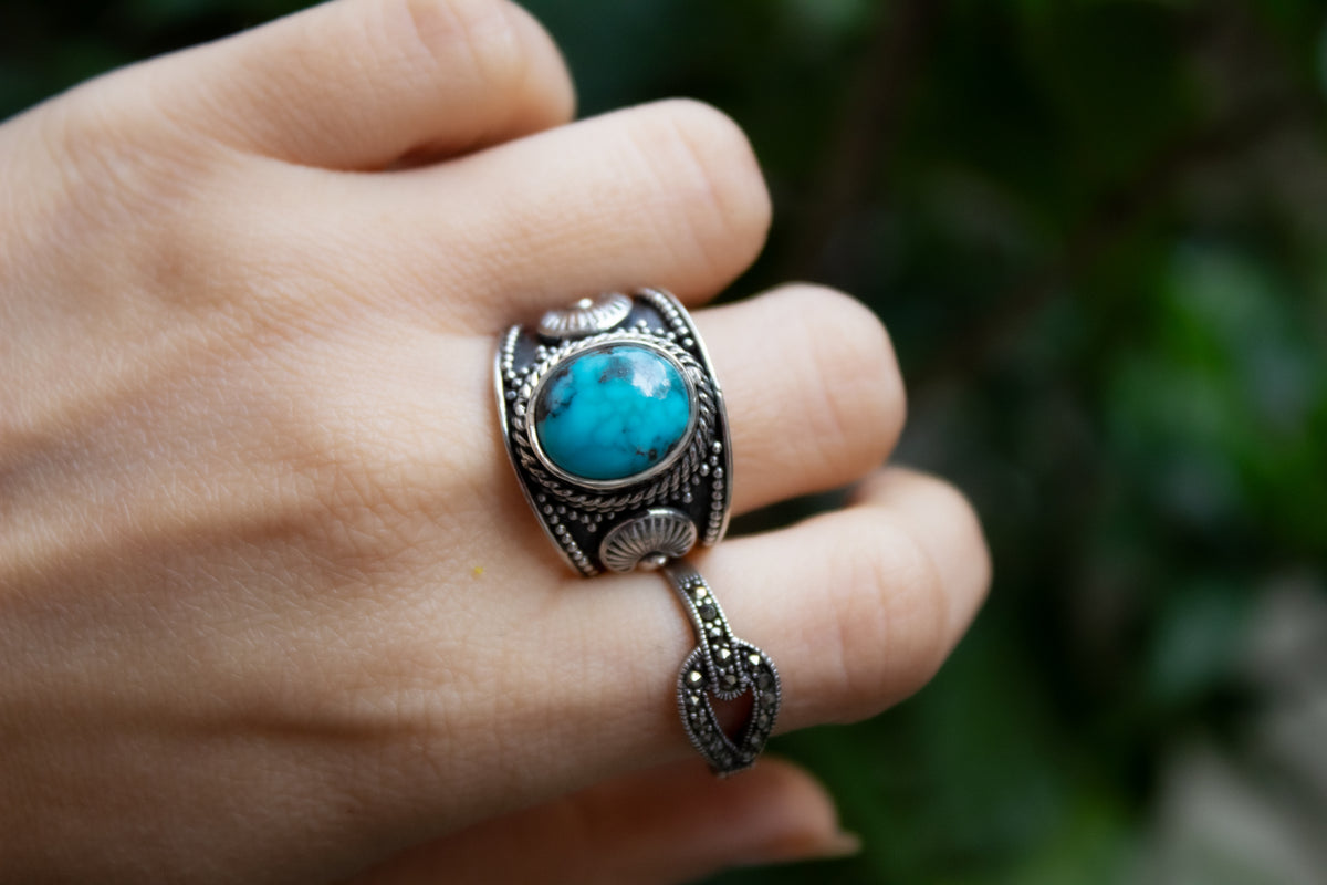 Turquoise Ring, December Birthstone AR-6749