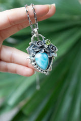 Tideborn Grace: Larimar Pendant, AP-7534