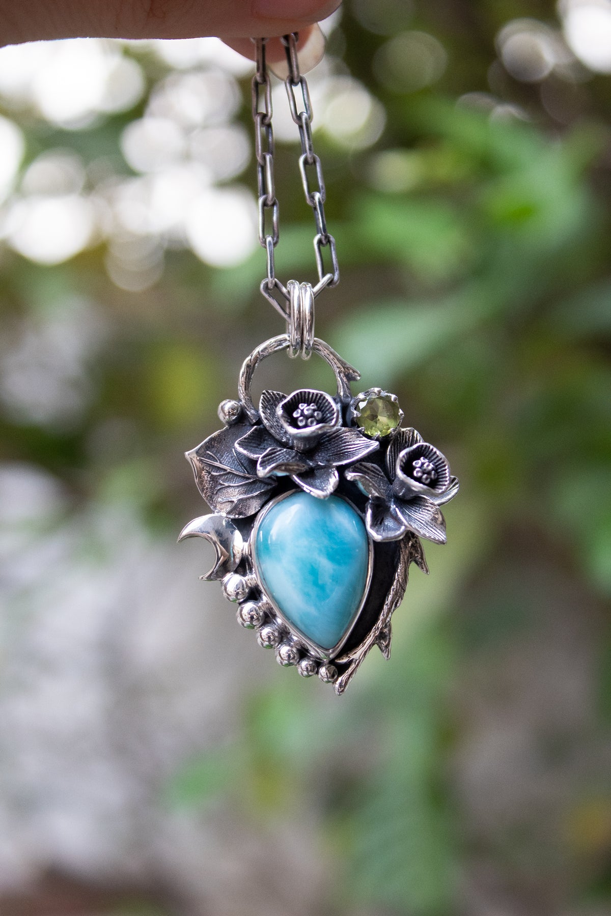 Tideborn Grace: Larimar Pendant, AP-7534