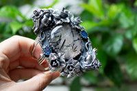 RESERVED*** Enchanted Forest Rutilated Quartz Cuff Bracelet: A Fairy’s Whisper in Sterling Silver