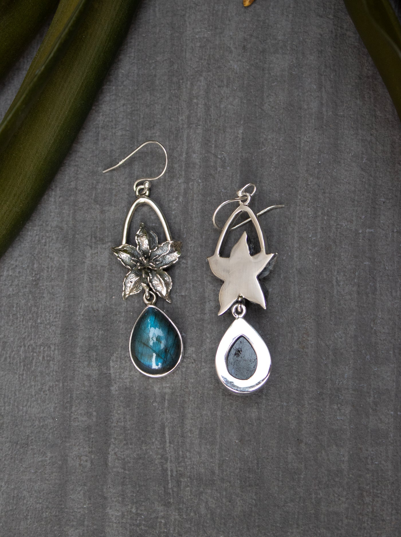 Lunar Ferns: Labradorite Earrings, AE-7536