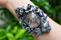 RESERVED*** Enchanted Forest Rutilated Quartz Cuff Bracelet: A Fairy’s Whisper in Sterling Silver