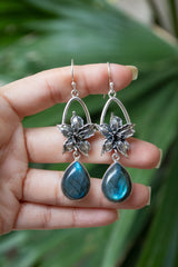 Lunar Ferns: Labradorite Earrings, AE-7536