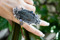 Enchanted Nocturne Owl Marcasite Ring, AR- 7129