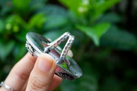 Rose Quartz Ring with Fern leaves, AR- 6763