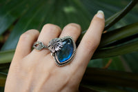 Labradorite Floral Ring, AR- 7136