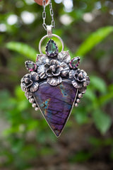 Twilight Garden: Purple Labradorite Pendant, AP-7558
