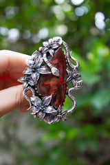Serpents & Blossoms: Ammolite Ring, AR- 7556