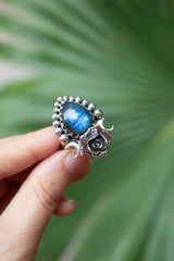 Labradorite Floral Ring, AR-7565