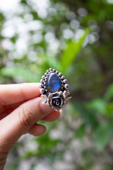 Labradorite Floral Ring, AR-7565