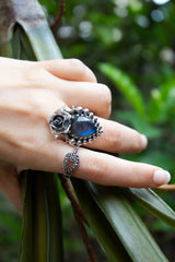 Labradorite Floral Ring, AR-7565