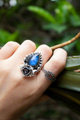 Labradorite Floral Ring, AR-7565