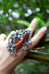 Serpents & Blossoms: Ammolite Ring, AR- 7556