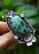 Floral Turquoise Ring, AR-6770