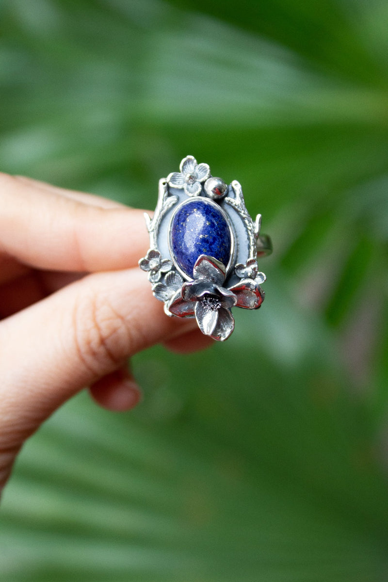 Midnight Garden – Lapis Lazuli Ring, AR- 7566