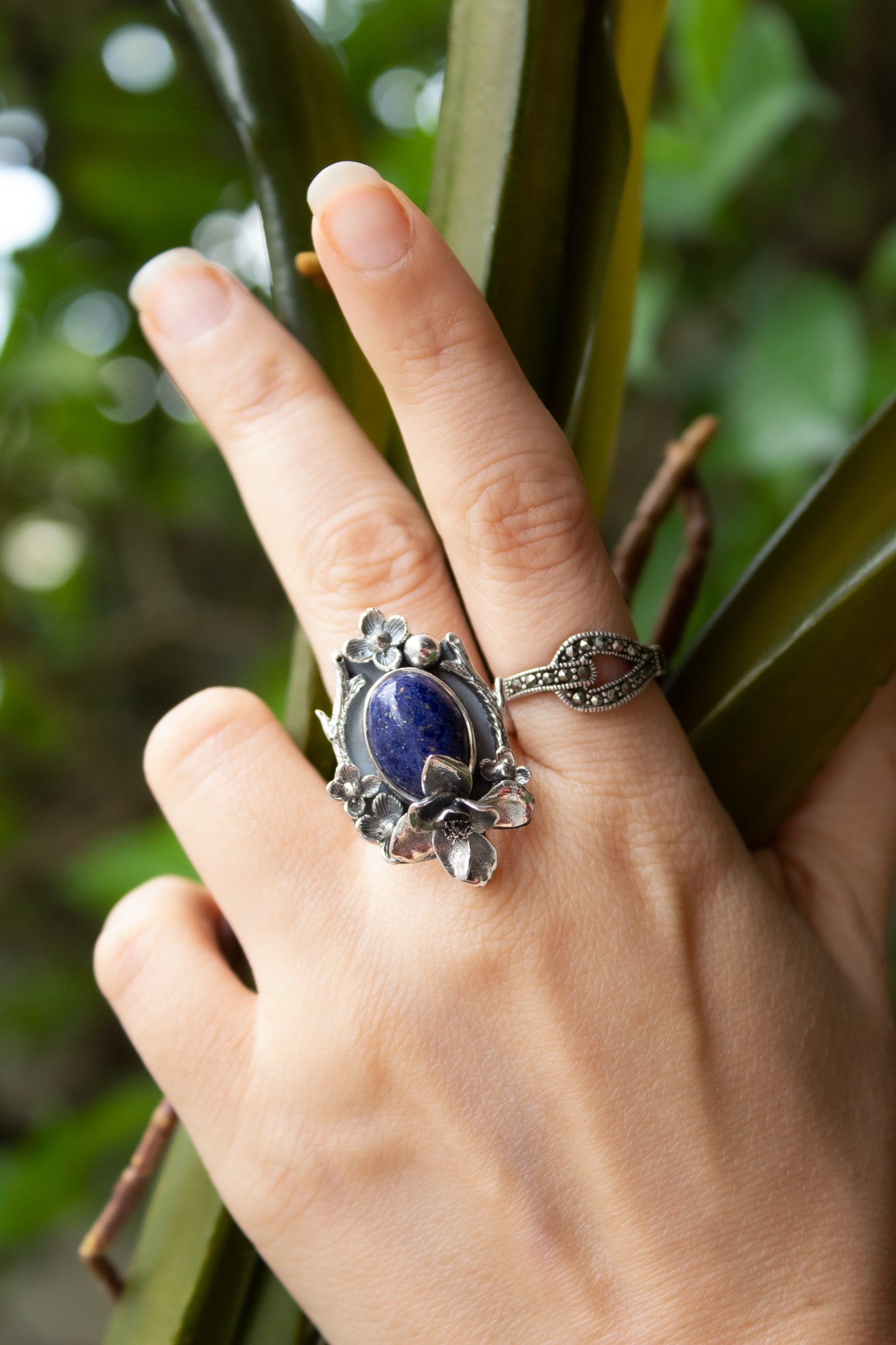 Midnight Garden – Lapis Lazuli Ring, AR- 7566