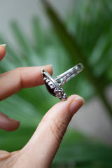 Twilight Petals: Garnet Ring, AR-7564