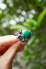 Wild Rose Wisdom: Chrysoprase Ring, AR-7557