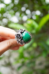 Wild Rose Wisdom: Chrysoprase Ring, AR-7557