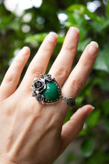 Wild Rose Wisdom: Chrysoprase Ring, AR-7557