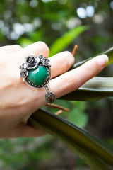 Wild Rose Wisdom: Chrysoprase Ring, AR-7557