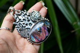 Haunted Twilight: Purple Labradorite Pendant, AP- 7132