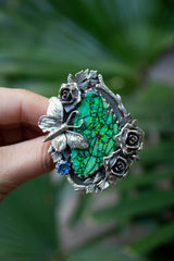 Enchanted Metamorphosis – Monarch Opal Butterfly Ring, AR-7559