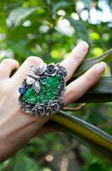 Enchanted Metamorphosis – Monarch Opal Butterfly Ring, AR-7559