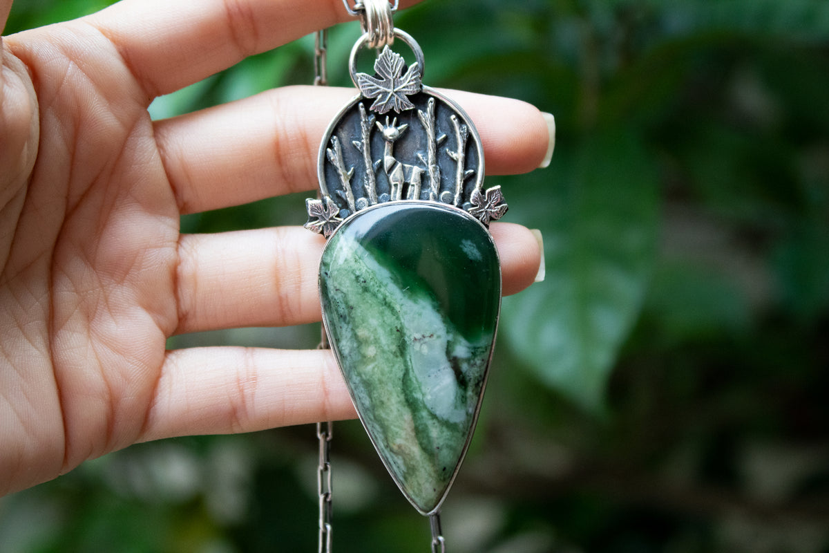 Serpentine Pendant- Embracing Nature's Whispers, AP-6782