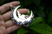 Enchanted Moonlit Witch Pendant, AP-7127