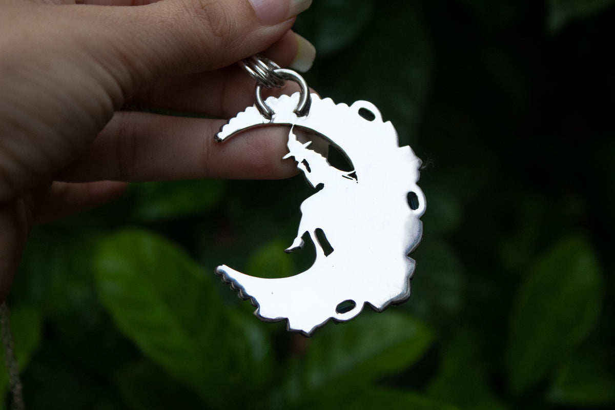 Enchanted Moonlit Witch Pendant, AP-7127