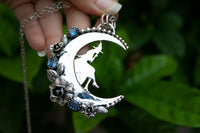 Enchanted Moonlit Witch Pendant, AP-7127